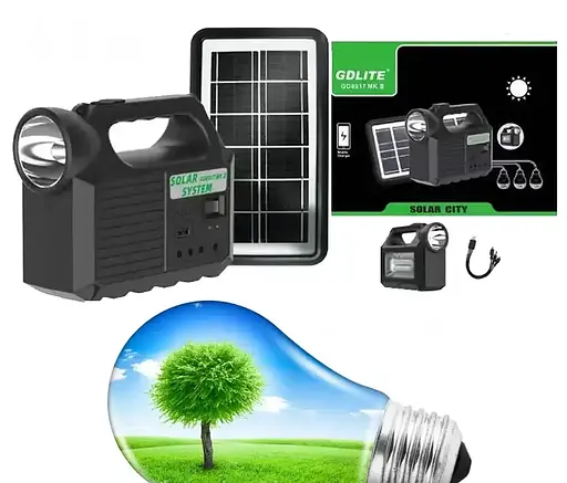 Автономная солнечная станция GDLite GD-8017 МК + Павербанк - фото 3