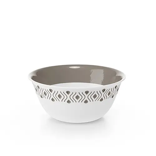 Миска TOSCA d23 см біло-сіра (55050)
