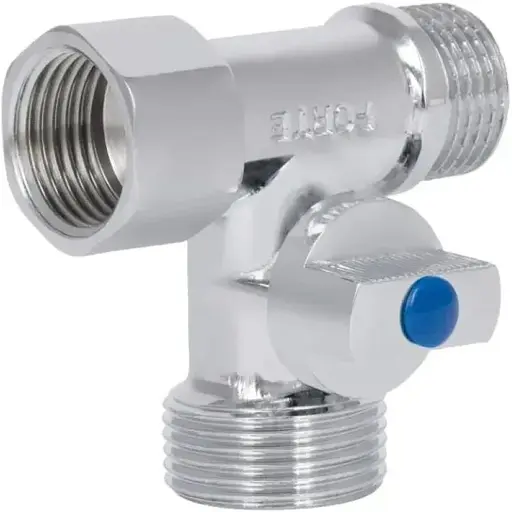 Кран кульовий приладовий Thermo Alliance Forte 1/2"Зх3/4"Зх1/2 В триходовий, PN40 SF186W152015 - фото 1