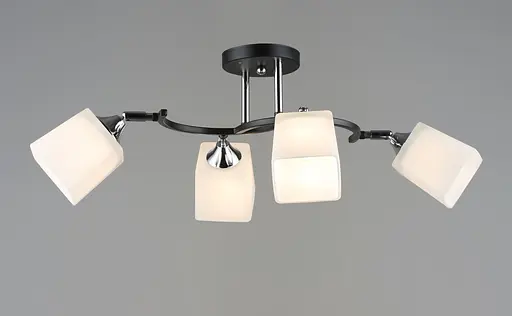 Люстра стельова Sirius B N6106/4 BK+CR з поворотнім механізмом