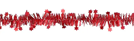 Мішура декоративна Chomik із зірками червона 7 м (GIF3331) - фото 2