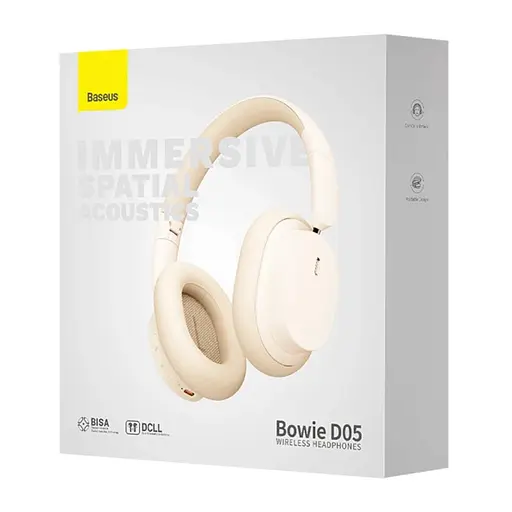 Накладні бездротові навушники Baseus Bowie D05 Wireless Headphones (NGTD02021) Creamy-white - фото 5