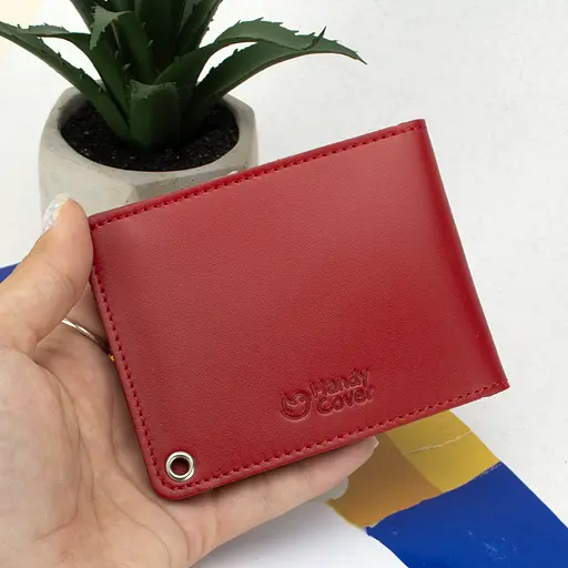 Обложка на служебное удостоверение красная кожаная - фото 4