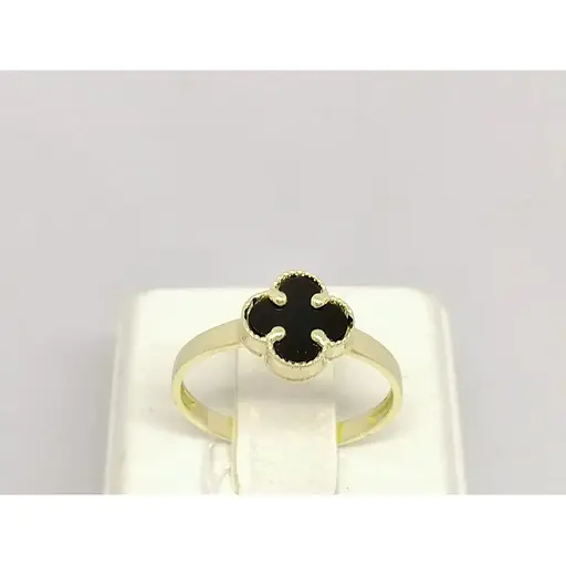 Золоте кільце Столична Ювелірна Фабрика з оніксом. 154309ЖО 18 - фото 4