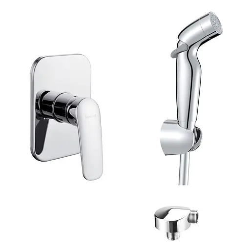 Набір гігієнічного душу прихованого монтажу Imprese Praha new SET20220103, Хром - фото 1