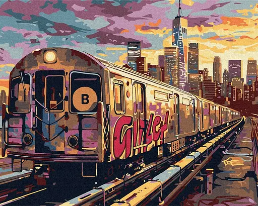 Набір для розпису по номерах Наземна станція, 40x50 см, КНО5127