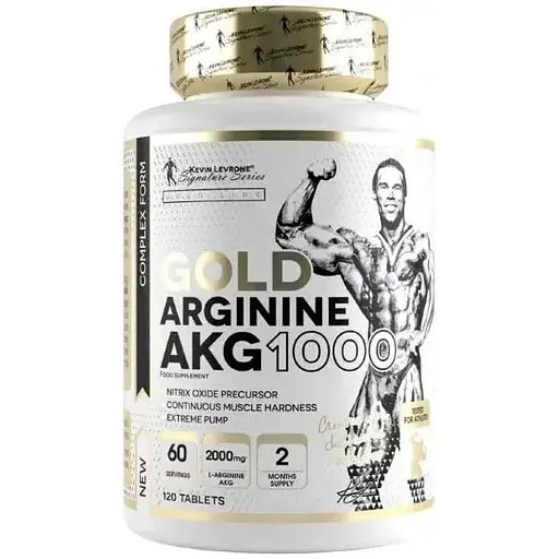 Аминокислота Kevin Levrone Gold Line Gold Arginine AKG 1000, 120 таблеток