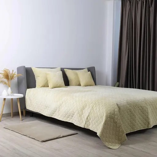 Покрывало ТЕП Velour бежевое ромб прямой 240 x 260 см (4-00518_21693) - фото 5