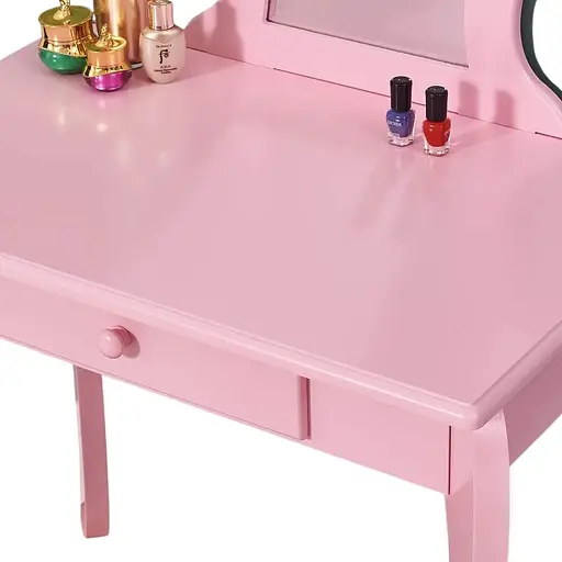 Детский туалетный столик Chomik Elsa с зеркалом + розовый стул - фото 7