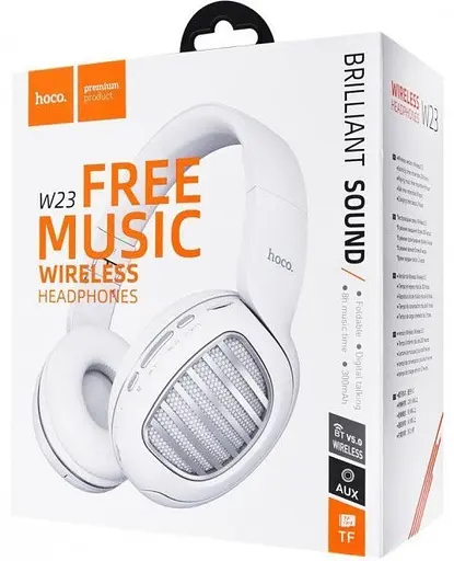 Навушники стерео гарнітура Hoco W23 Brilliant sound (Білий) - фото 2