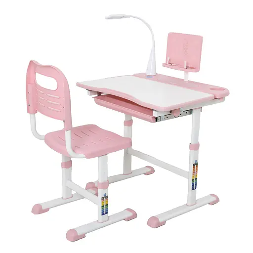 Дитяча парта M 4428-8-2 рожева зі стільчиком