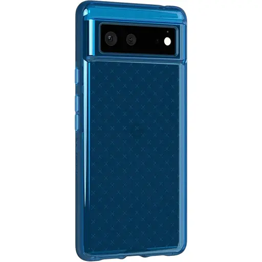 Оригинальный противоударный силиконовый чехол Tech21 Evo Check для Google Pixel 7 Pro (6.7") Blue (T21-9960)