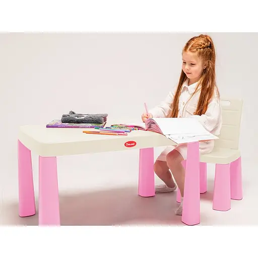 Детский стол с накладкой для игры в аэрохоккей Doloni 04580/12 розовый - фото 4