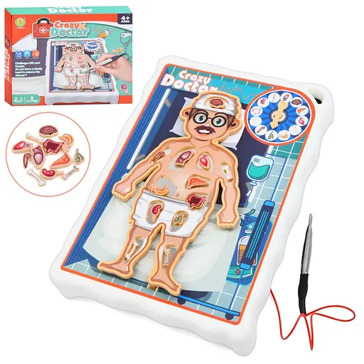 Дитяча настільна гра "Crazy Doctor" Bambi 1295-3 ігрове поле, рулетка - фото 1