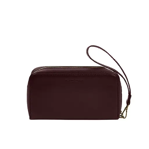 Кожаный клатч-купюрник 4.0 бордовый краст - фото 8