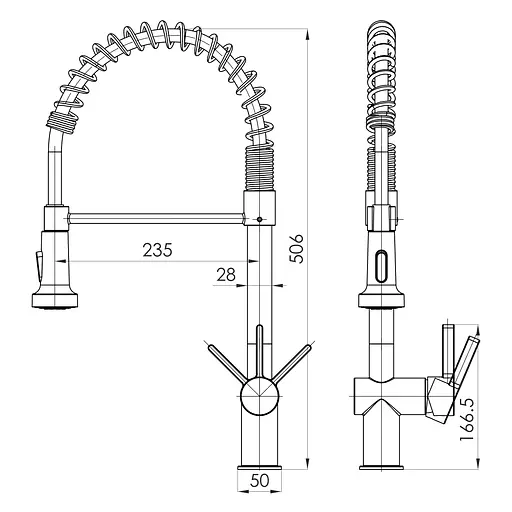 Смеситель для кухни с гибким изливом Imprese Argo-s хром f03409016BS Хром - фото 2