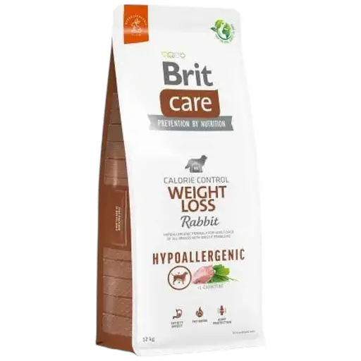 Сухой корм Brit Care Dog Hypoallergenic Weight Loss для собак с лишним весом, гипоаллергенный с кроликом, 12 кг - фото 1