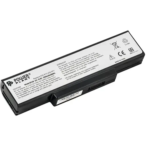 Аккумулятор PowerPlant для ноутбуков ASUS A72, A73 (A32-K72 AS-K72-6) 10.8V 5200mAh