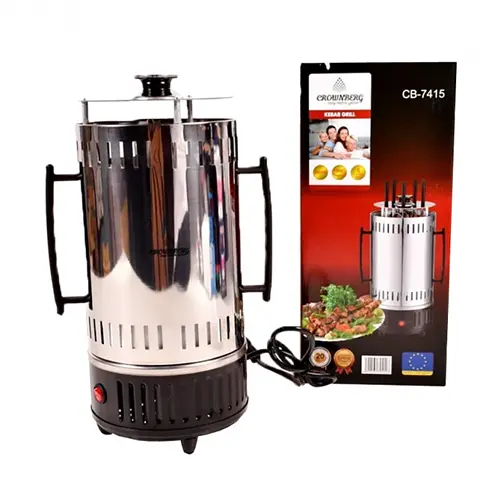 Електрошашличниця Crownberg CB-7415 на 5 шампурів 1000 Вт Cріблястий - фото 5