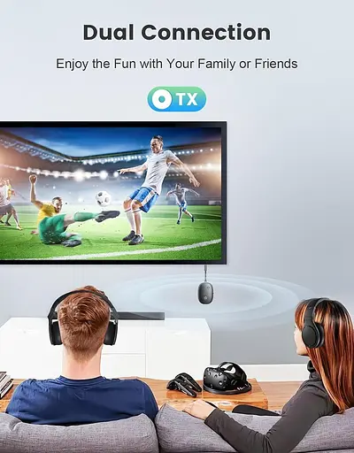 Приймач Glangeh Bluetooth 5.3 для телевізора, бездротовий адаптер Aux Bluetooth 2-в-1 для AirPods/навушників, подвійне підключення - фото 5