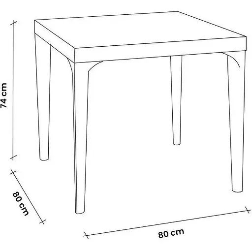 Стол для сада пластиковый Bica Dallas графит - фото 7