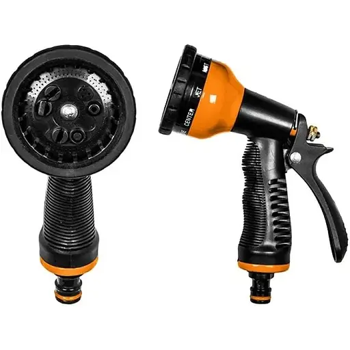 Пістолет Bradas для поливу металевий PROFI 9 режимів BLACK LINE ECO-KT4656B - фото 1