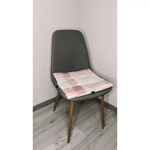 Водоотталкивающая подушка на стул Жаккард пудра - фото 2