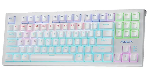 Клавіатура Aula F3032 White plus 21 Yellow keys KRGD Brown EN/UA (6948391201757) - фото 2