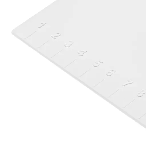 Шпатель трапецієподібний різак для тіста, скребок дільник тіста кулінарний з лінійкою на 14 см, Kitchette Білий 85944 - фото 4