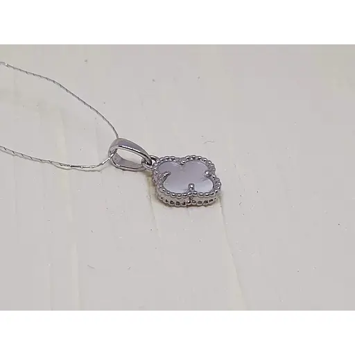 Золотая подвеска Платон Клевер с перламутром. 3П125/68Б - фото 3