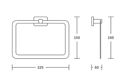 Тримач для рушника кільцевий VBI Mars black VBI-040103BL Чорний матовий - фото 2