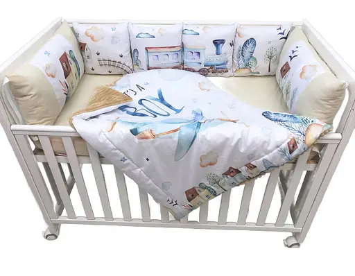 Дитячий набір Moontime у ліжечко "Паровозик" - фото 1