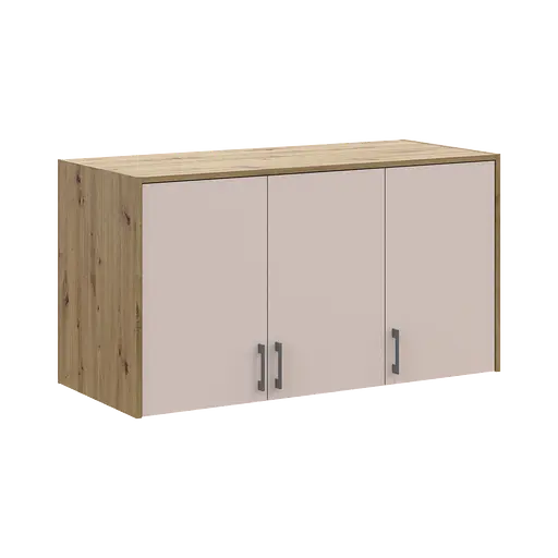 Антресоль высокая Doros Ронди Дуб Артизан/Кашемир 3 ДСП 121х52х65 (41516183) - фото 4