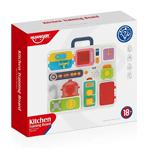 Бизиборд HE 0545 «Kitchen Training Board», развивающий центр-кухня со светом и звуком, в коробке - фото 2
