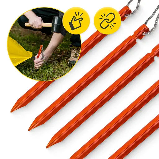 Набір кілочків для намету Mountain Goat алюмінієві 15 см, Y-подібні 10 шт (P-5905973406888) - фото 6