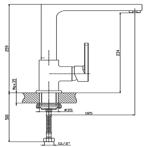 Змішувач для кухні Haiba GUDINI 018 (HB0150) - фото 2