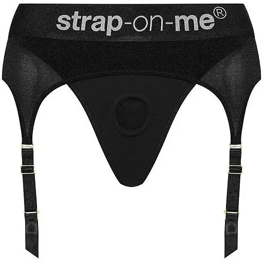 Труси для страпона з підв'язками для панчіх Strap-On-Me Rebel Harness S