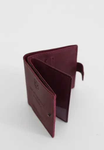 Кожаная обложка-портмоне для удостоверения офицера 11.0 бордовая Crazy Horse - фото 3