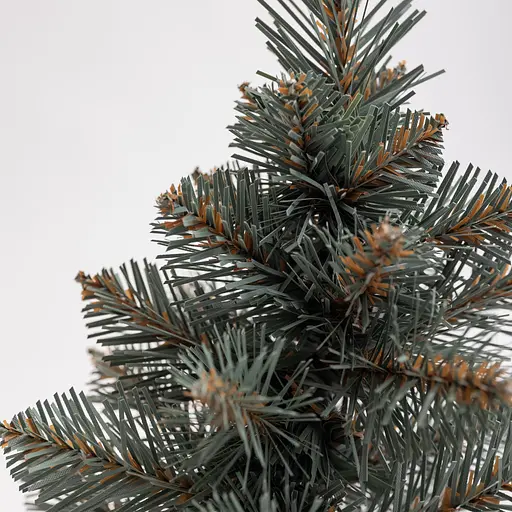 Штучна новорічна декоративна міні ялинка «Полонинська» блакитна на дерев'яній підставці 25 см Lugi SOK-M-03-1-1 - фото 2