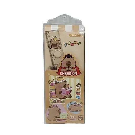 Набір лінійок Капібара, 20 см, трикутники, NO-10 (В асортименті)