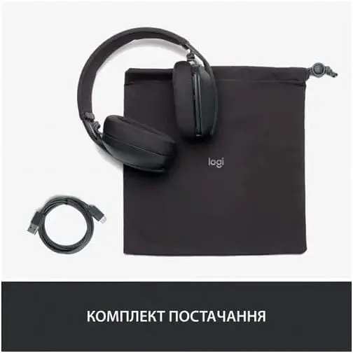 Бездротова гарнітура Logitech Zone Vibe 100 Wireless Graphite стерео (981-001213) - фото 2