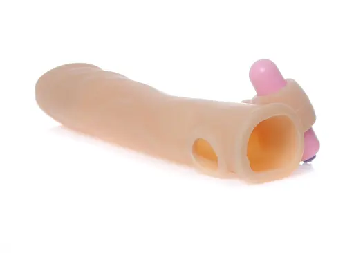Насадка на пенис с вибрацией Boss Perfect Sleeve Vibrating 18.5 см телесный - фото 4
