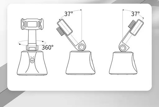 Держатель поворотный - Штатив следящий Baseus 360 AI Following (SUYT-B02) белый - фото 4