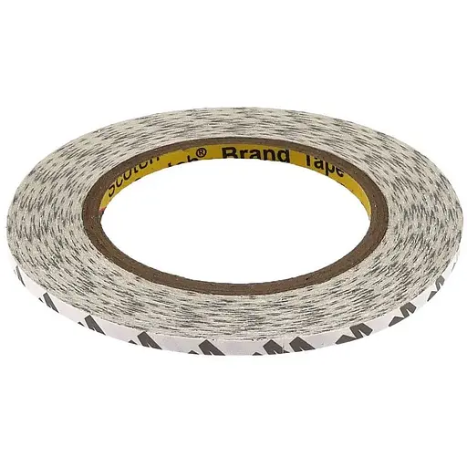 Скотч двосторонній 3M білий 5мм x 25м - фото 1