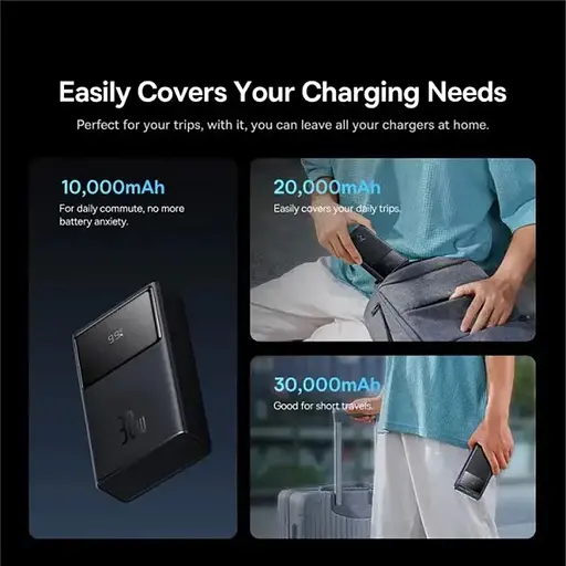 Портативний ЗП Baseus Star-Lord Digital Display 30W 30000 mAh (P10022905113-00) Cluster Black - фото 6