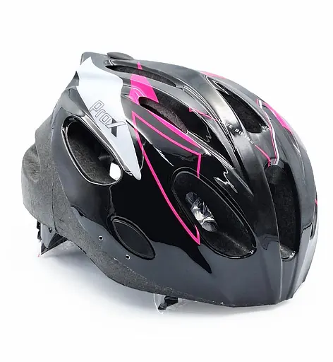 Велосипедний шолом ProX Thunder M (54-58 см) чорний з рожевим (G0000348) - фото 2
