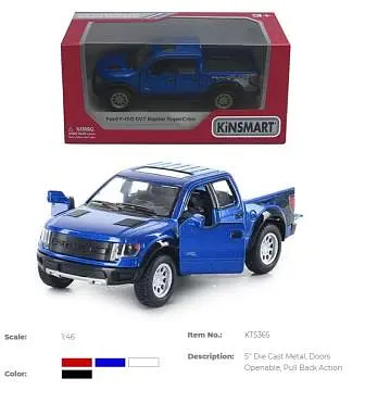 Металевий інерційний джип Ford F-150 SVT Raptor Supercrew 5", відкриваються двері