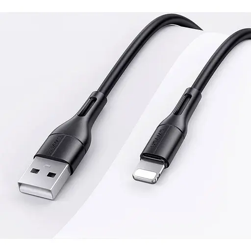 Кабель Usams Lightning U68 Charging 2A 1.0m Black (US-SJ500) [66062] - фото 4
