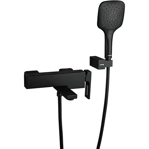 Смеситель для ванны короткий гусак черный Gappo 1/4 G3217-6 Черный матовый - фото 1