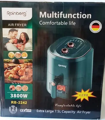 Аэрофритюрница электрическая безмасляная Rainberg RB-2242 7.5 л 3800 Вт Зеленый - фото 6
